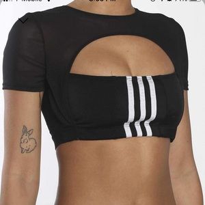 Frankie Collective Rework Adidas Cut Out Mesh Tee